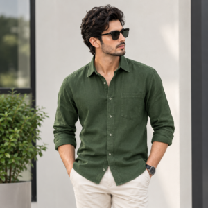 Premium Olive Casual Shirt