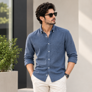 Premium Denim Blue Casual Shirt