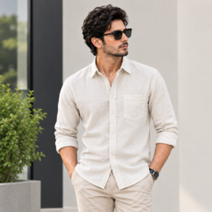 Premium Ivory Textured Shirt